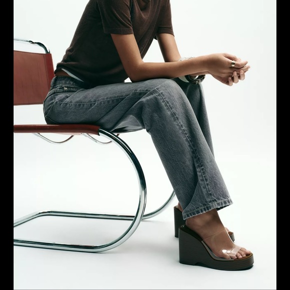 Zara Shoes - vinyl wedged shoes